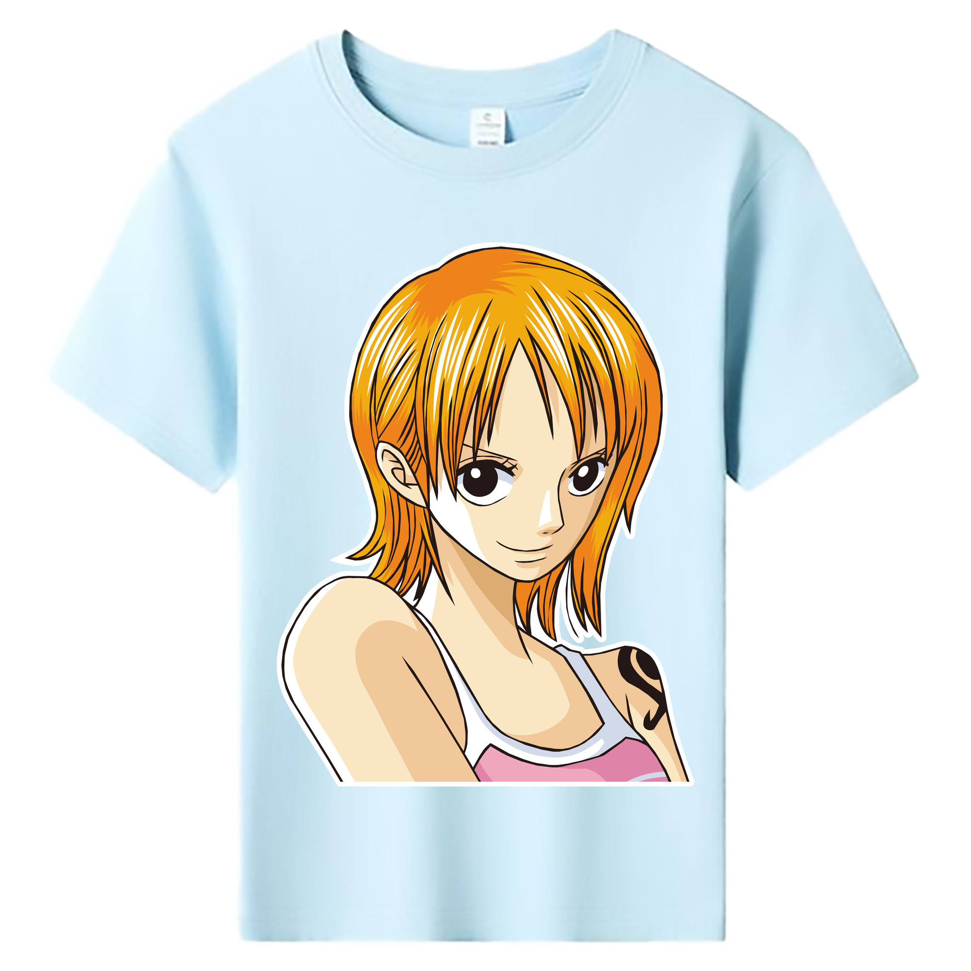 （画像用） ワンピース ナミ ONE PIECE Nami 綿100％キッズTシャツ（フロントプリント）